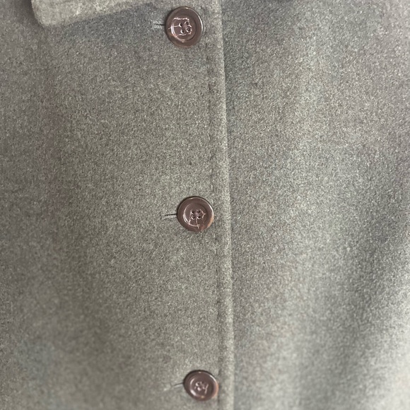 Lands End Womens Size 12 Petite Wool Nylon Recycled Cashmere Pea Coat Green B - Picture 5 of 8